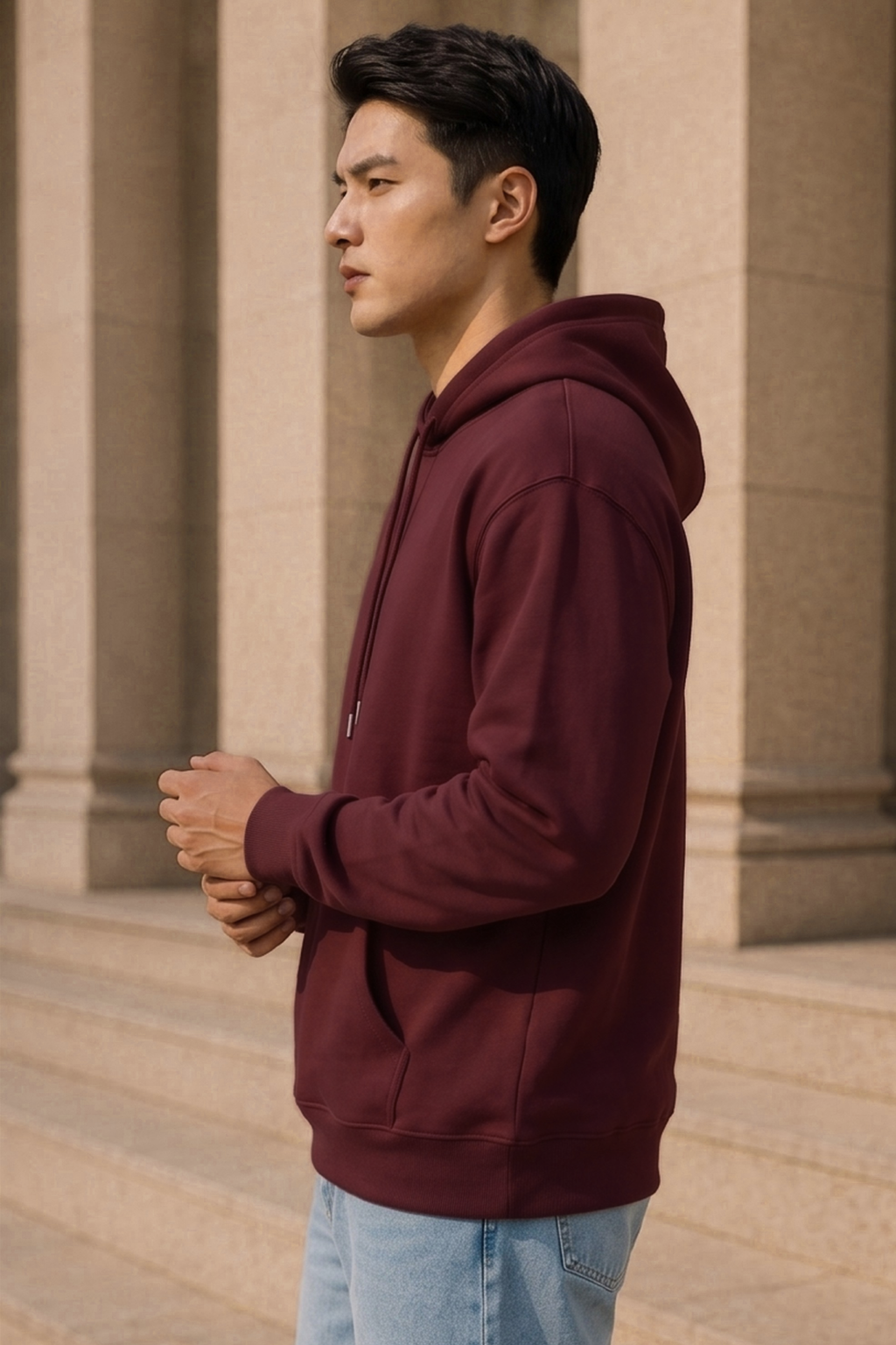 Maroon Oversized Hoodie
