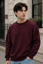 Maroon Oversized Sweatshirt