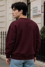 Maroon Oversized Sweatshirt