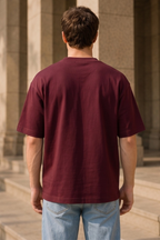 Maroon Terry Oversized T-Shirt