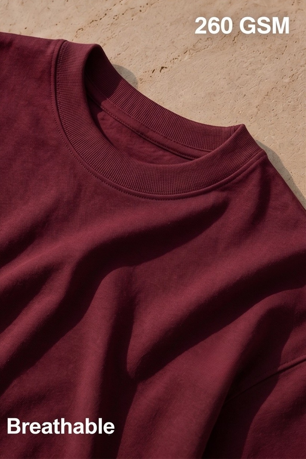 Maroon Terry Oversized T-Shirt
