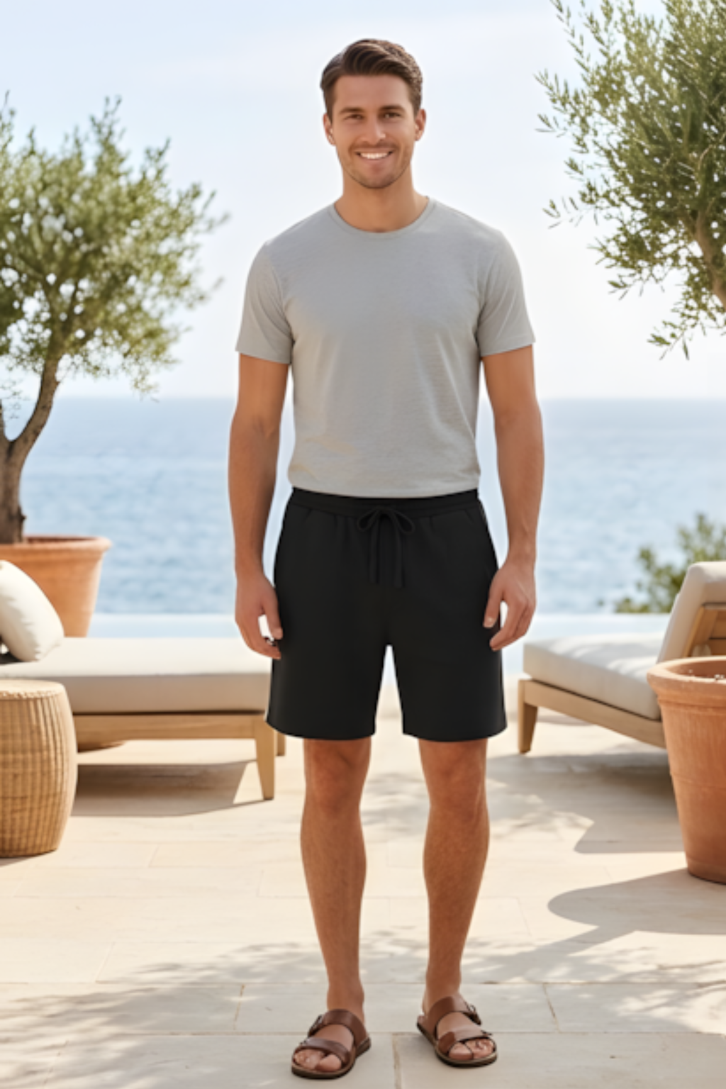 Black Terry Shorts