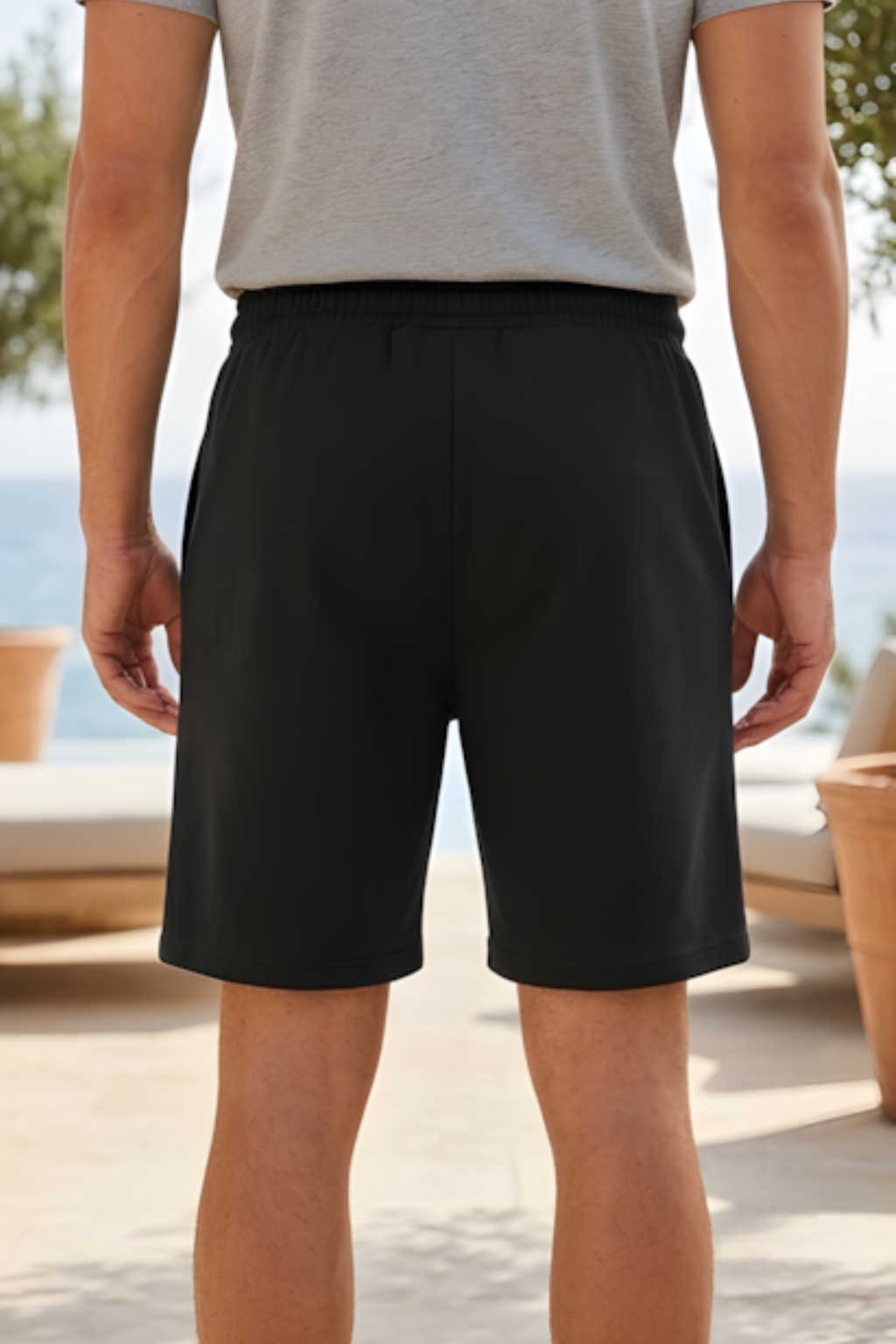 Black Terry Shorts