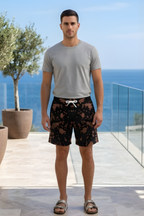 Brown Black Tie Dye Shorts