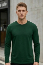 Bottle Green Men's Full Sleeve T-Shirt