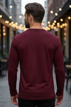 Maroon Men's Full Sleeve T-Shirt