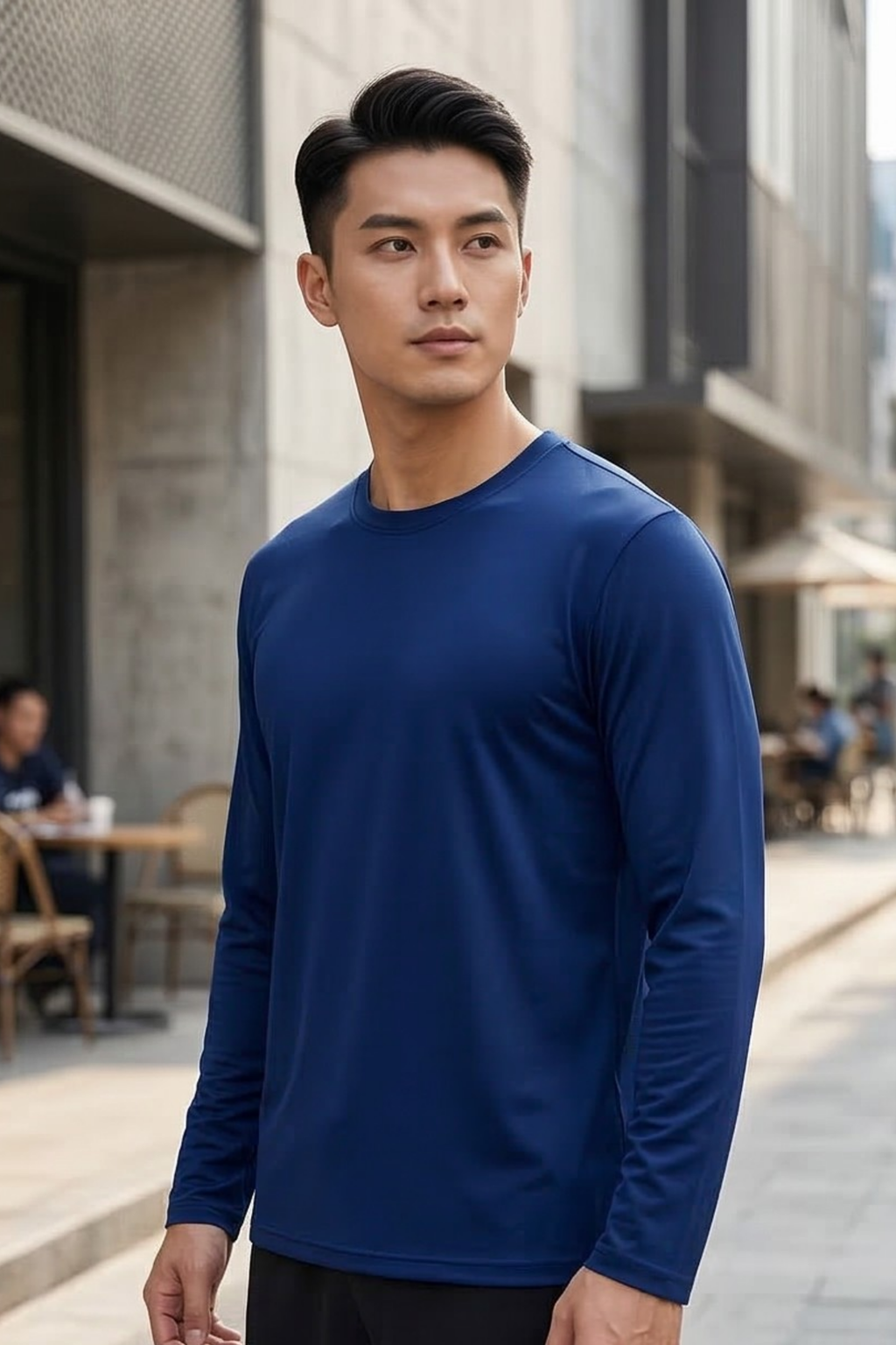 Royal Blue Men's Full Sleeve T-Shirt
