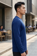 Royal Blue Men's Full Sleeve T-Shirt