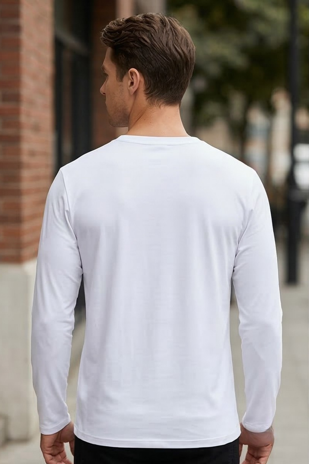White Men's Full Sleeve T-Shirt