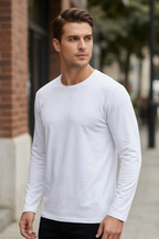 White Men's Full Sleeve T-Shirt