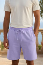 Lavender Terry Shorts