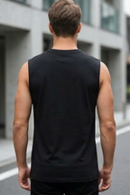Black Men's Sleeveless T-Shirt