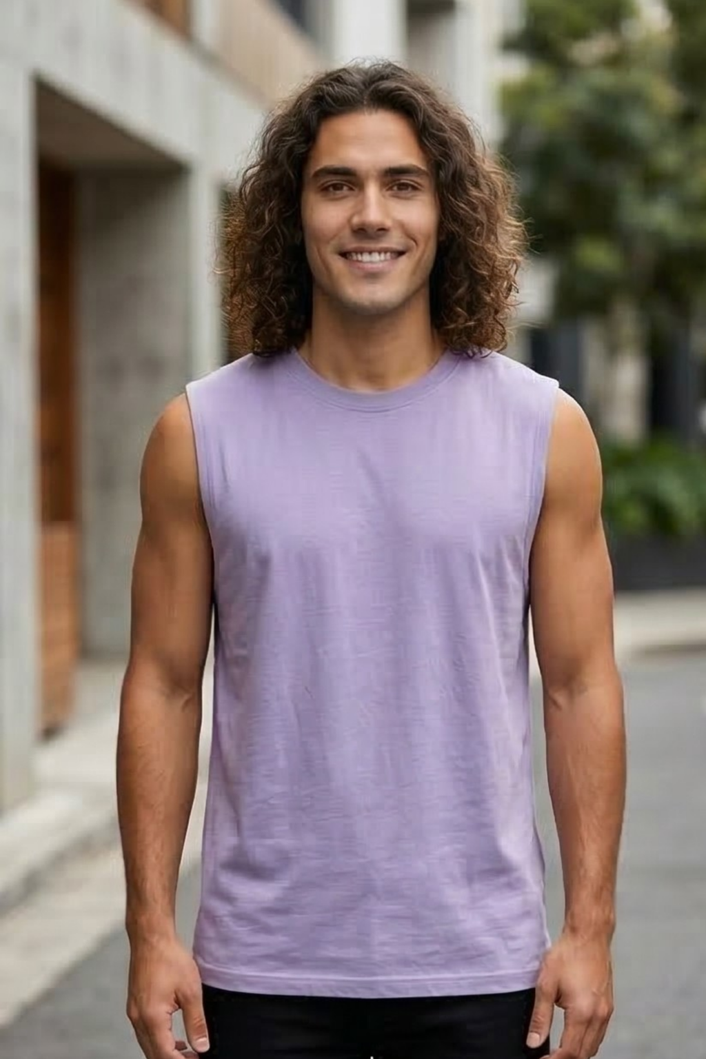 Lavender Men's Sleeveless T-Shirt