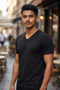 Black V Neck T-Shirt