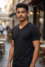 Black V Neck T-Shirt