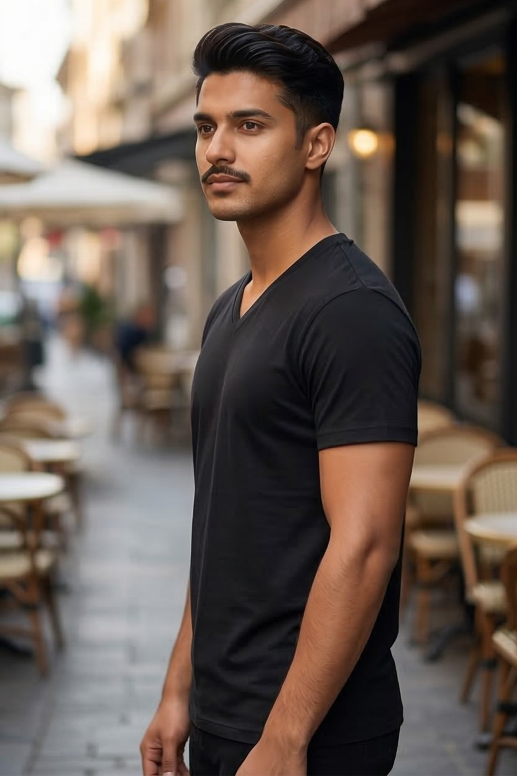 Black V Neck T-Shirt