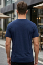 Navy Blue V Neck T-Shirt