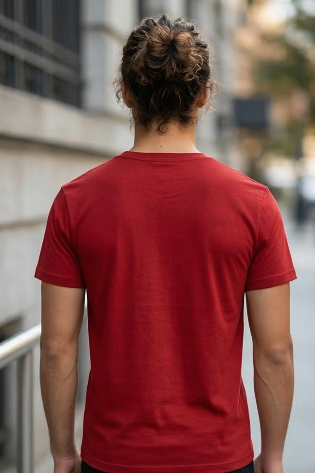 Red V Neck T-Shirt