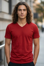 Red V Neck T-Shirt