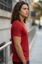 Red V Neck T-Shirt