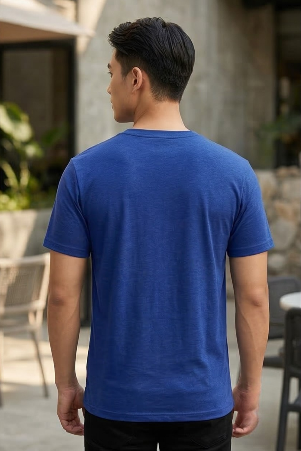 Royal Blue V Neck T-Shirt