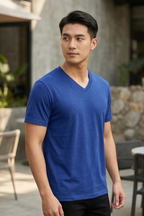 Royal Blue V Neck T-Shirt