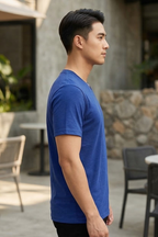 Royal Blue V Neck T-Shirt