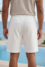 White Terry Shorts