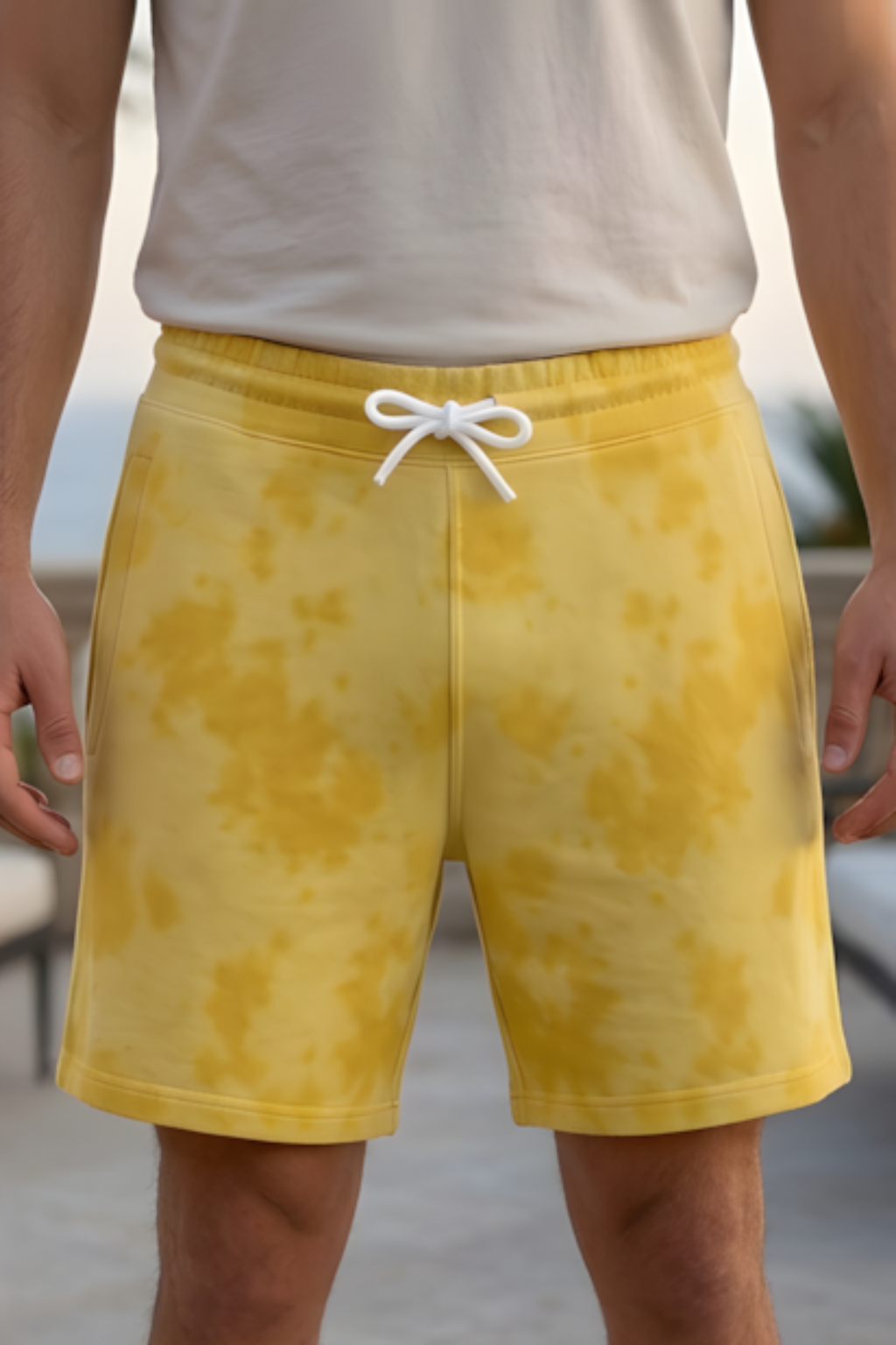 Yellow Tie Dye Shorts