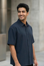 Navy Blue Oversized Shirt