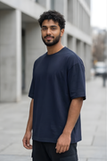 Navy Blue Oversized Classic T-Shirt