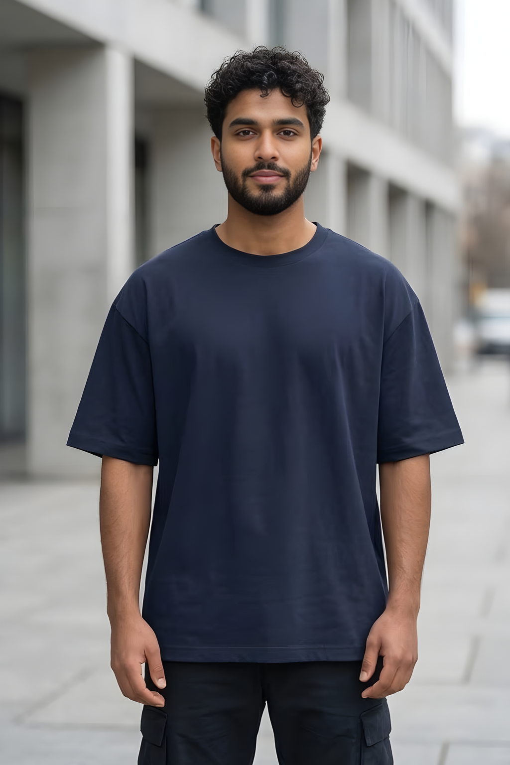Navy Blue Oversized Classic T-Shirt