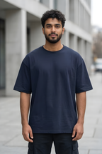 Navy Blue Oversized Classic T-Shirt