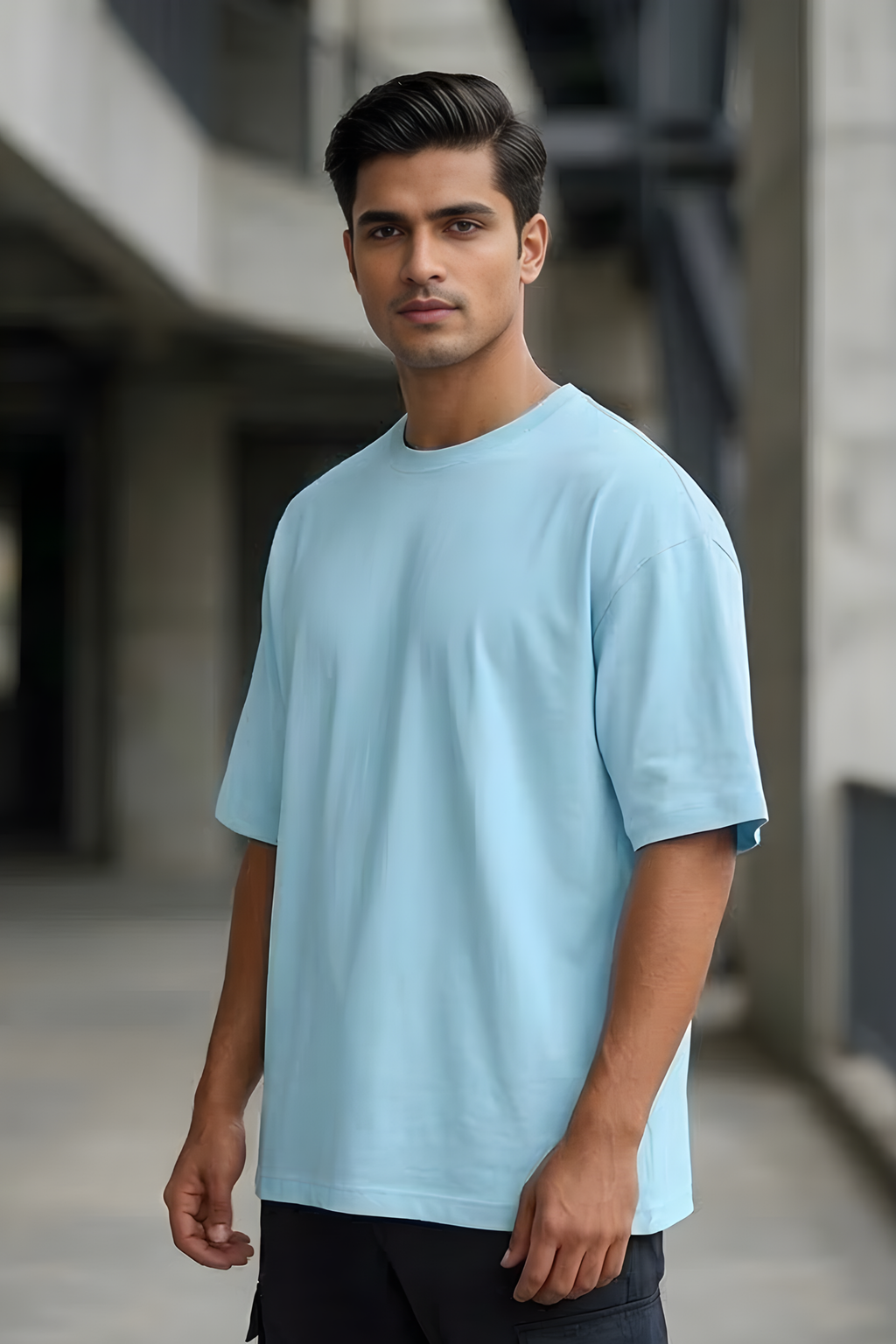 Baby Blue Oversized Classic T-Shirt