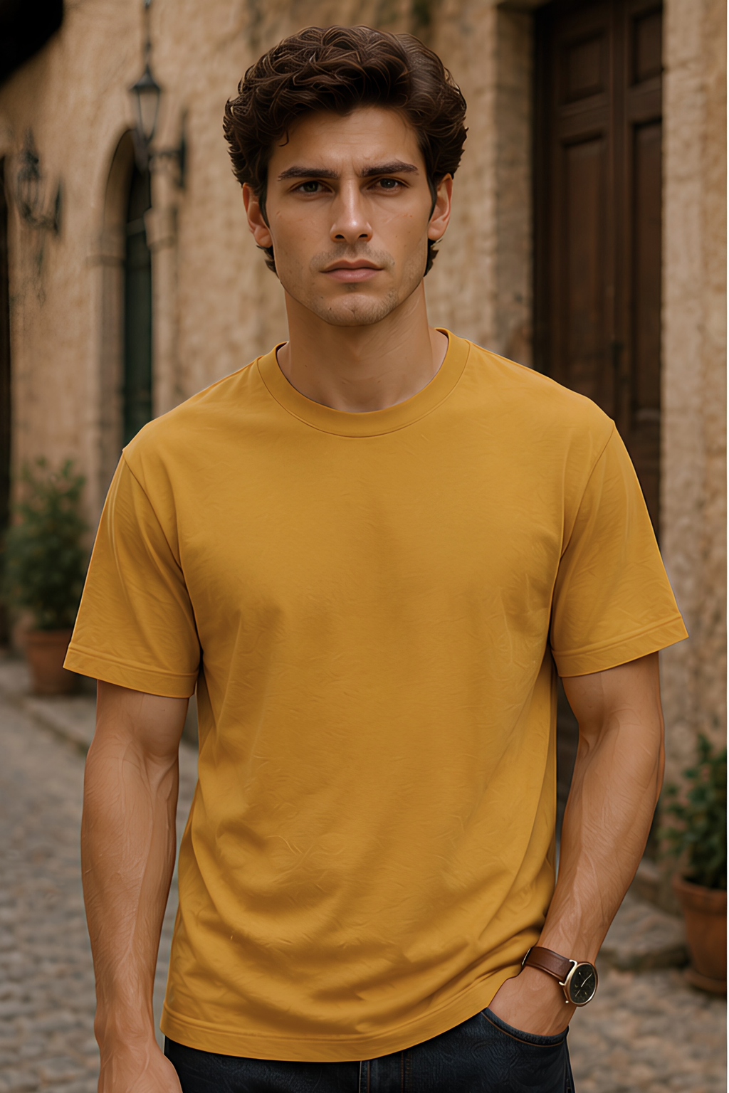 Mustard Yellow Classic Fit T-Shirt