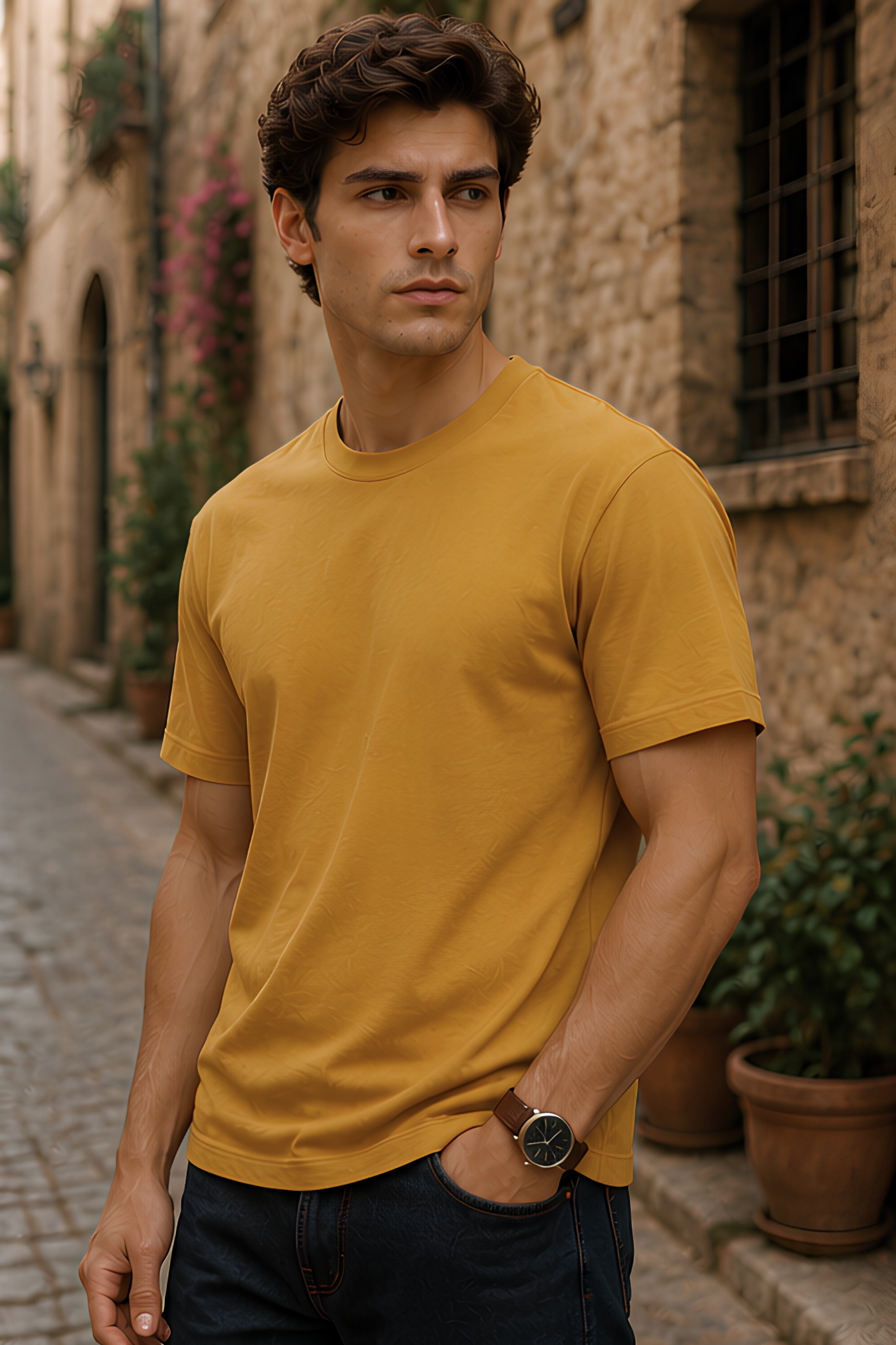 Mustard Yellow Classic Fit T-Shirt