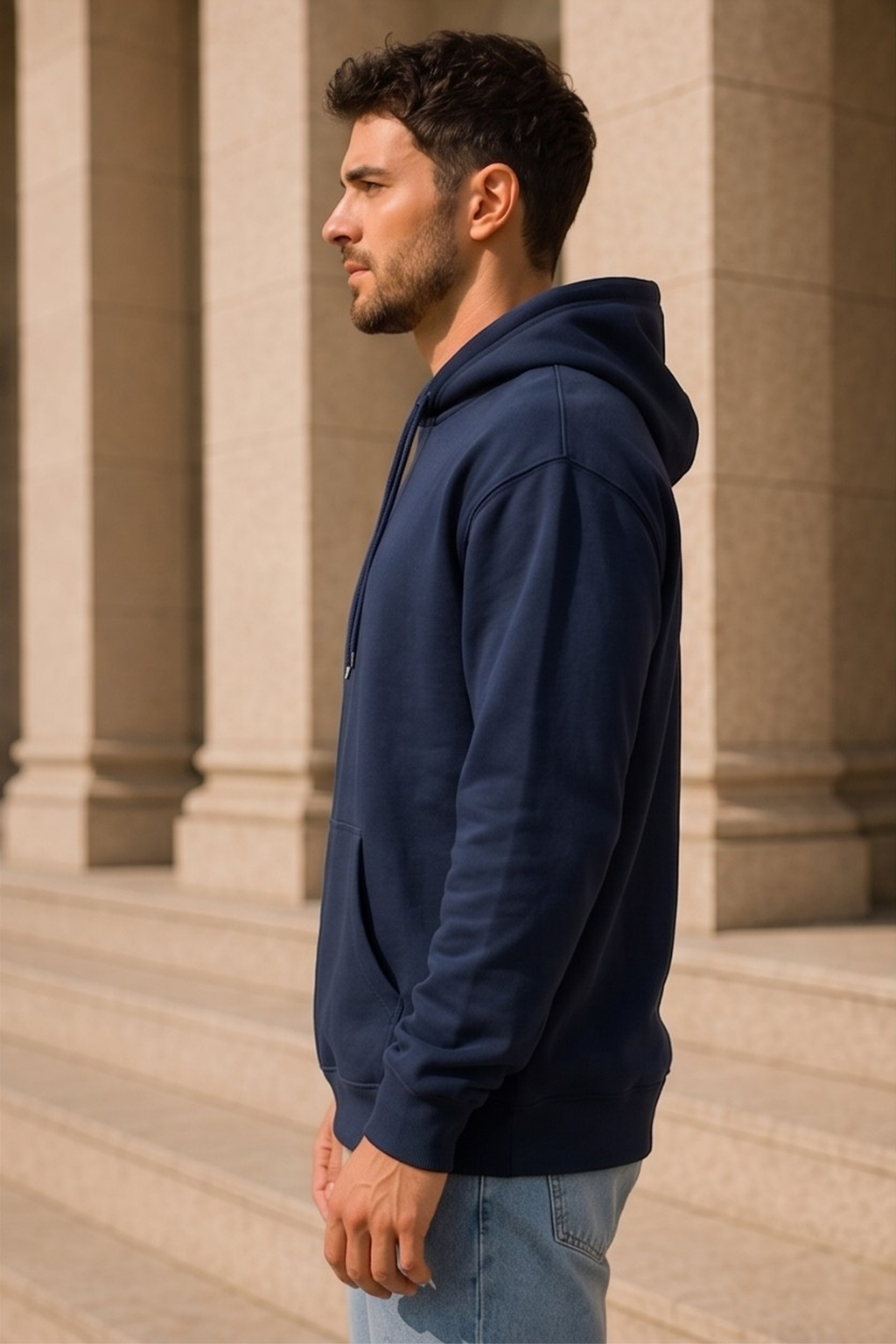 Navy Blue Oversized Hoodie