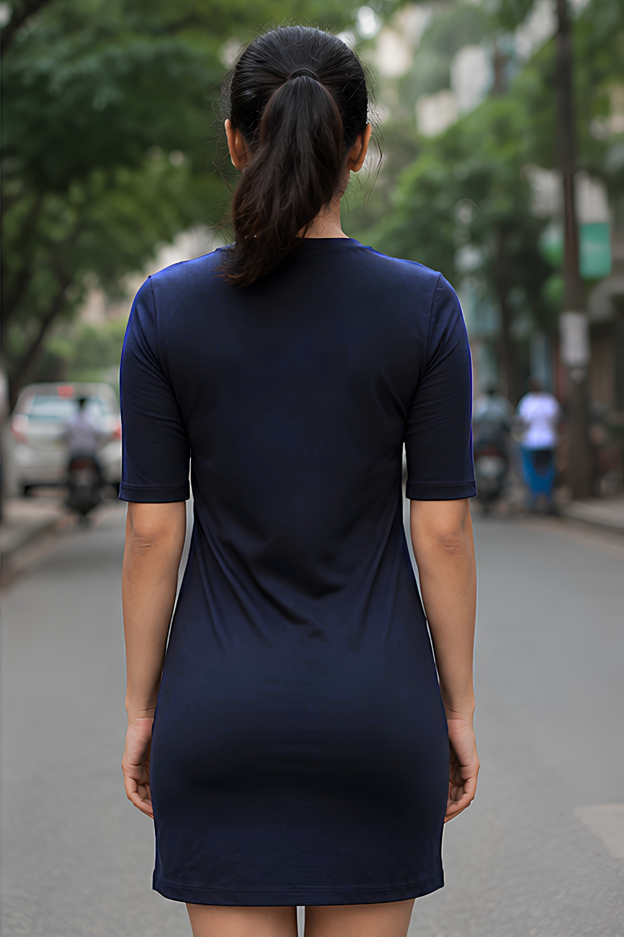 Navy Blue T-Shirt Dress