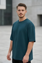 Petrol Blue Oversized Classic T-Shirt
