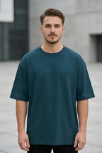 Petrol Blue Oversized Classic T-Shirt