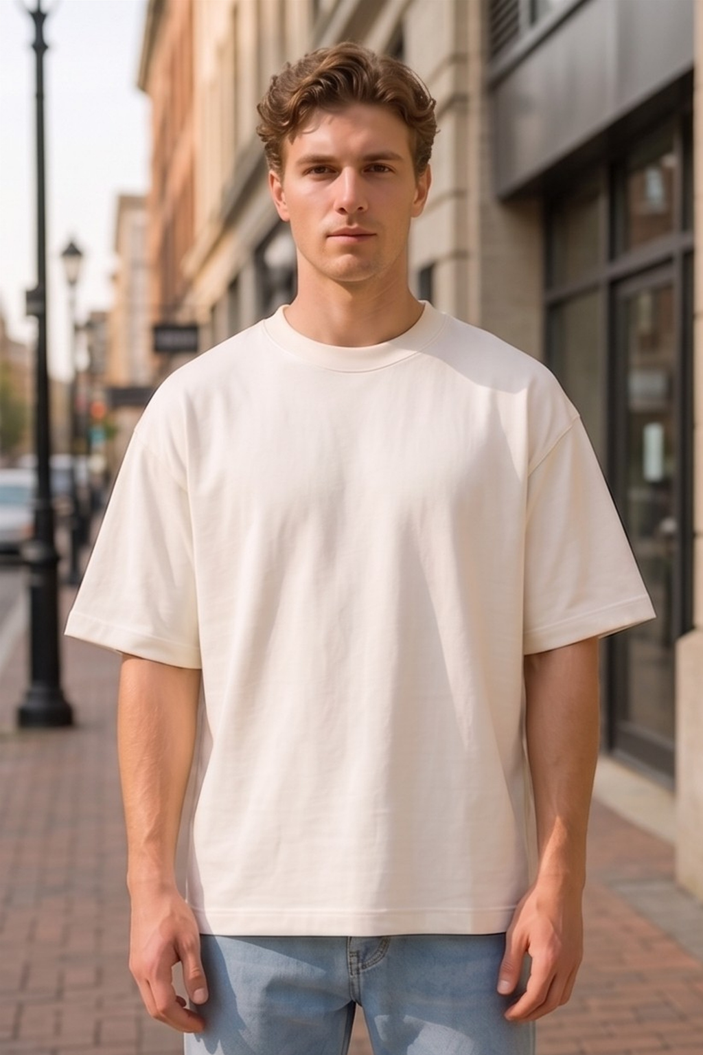 Off White Terry Oversized T-Shirt