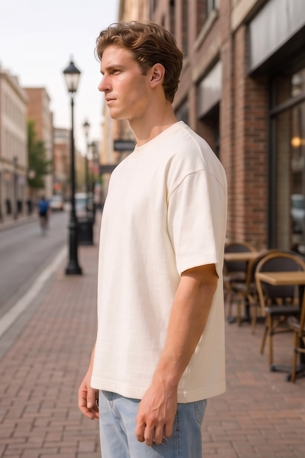 Off White Terry Oversized T-Shirt
