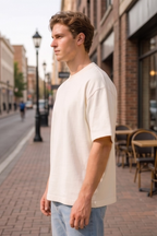 Off White Terry Oversized T-Shirt