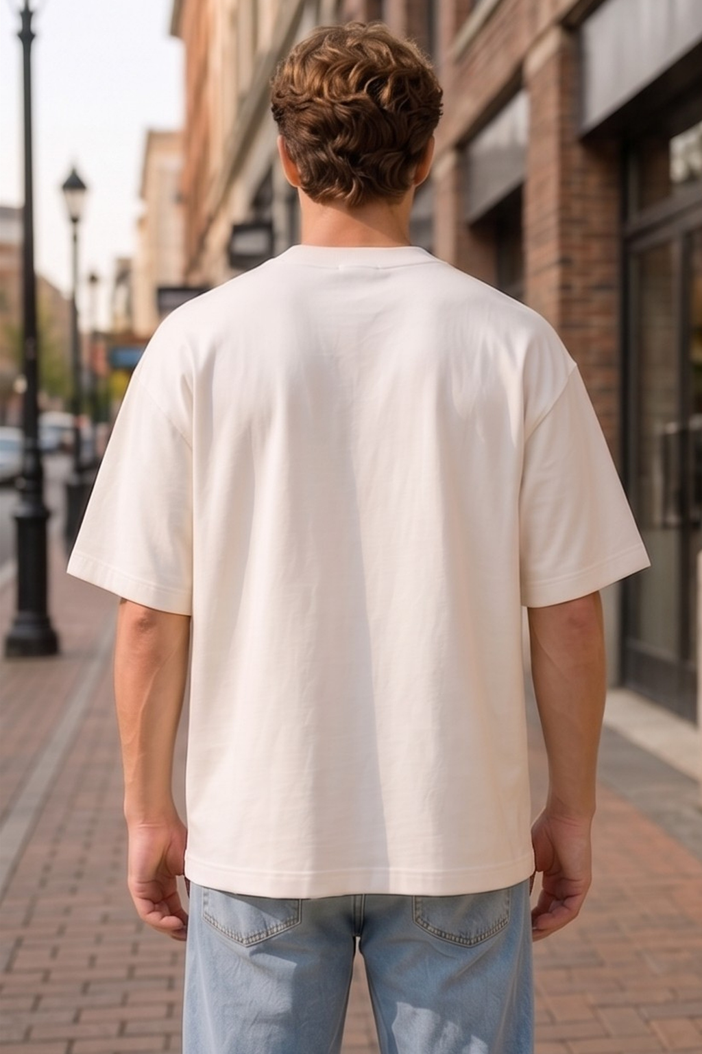 Off White Terry Oversized T-Shirt
