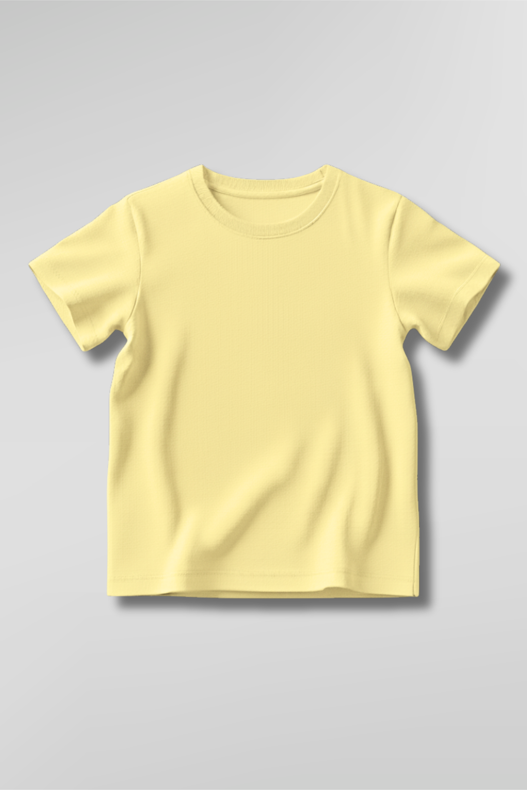 Beige Kid's Crew Neck T-Shirt