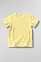 Beige Kid's Crew Neck T-Shirt