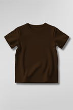Coffee Brown Kid's Crew Neck T-Shirt