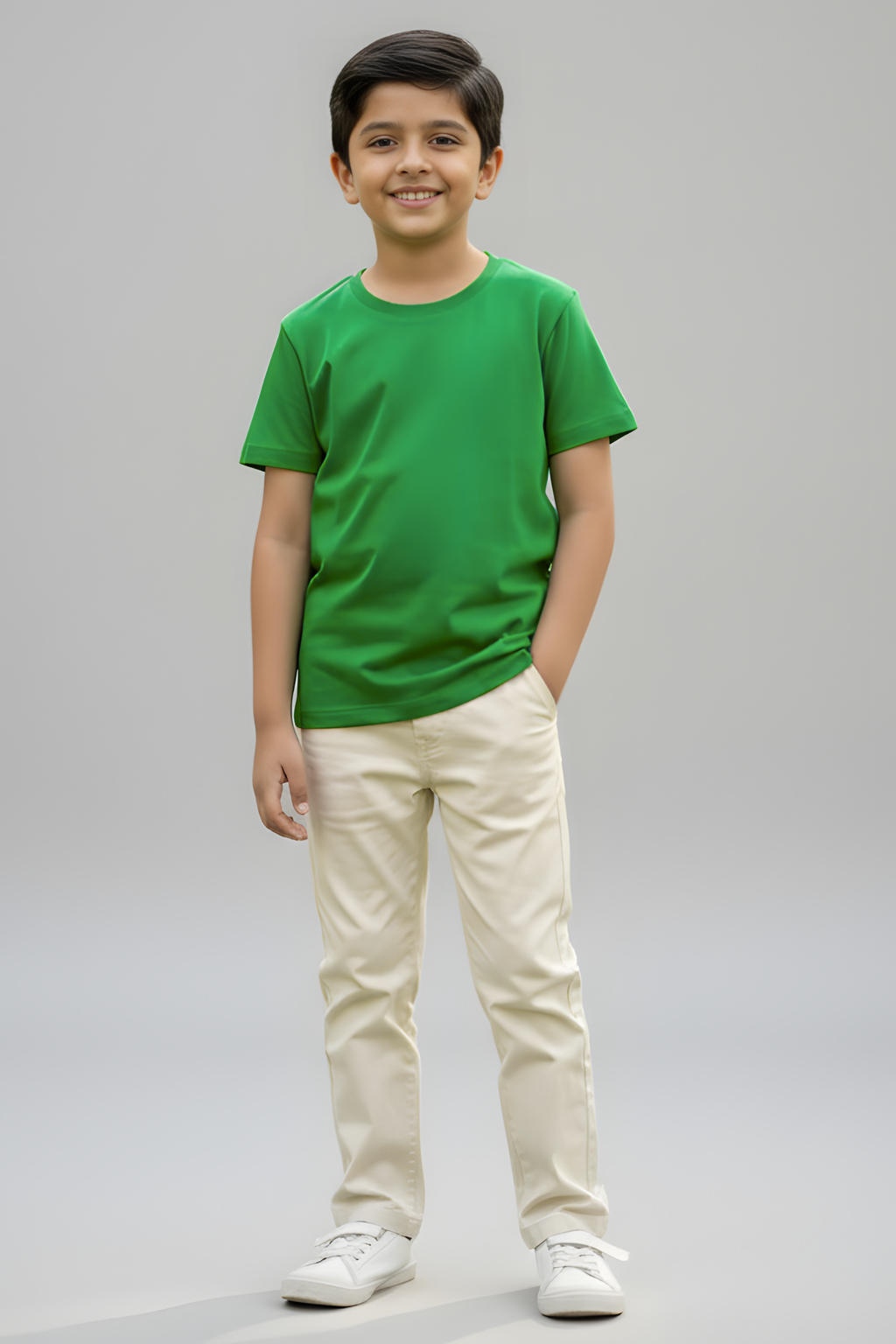 Flag Green Kid's Crew Neck T-Shirt