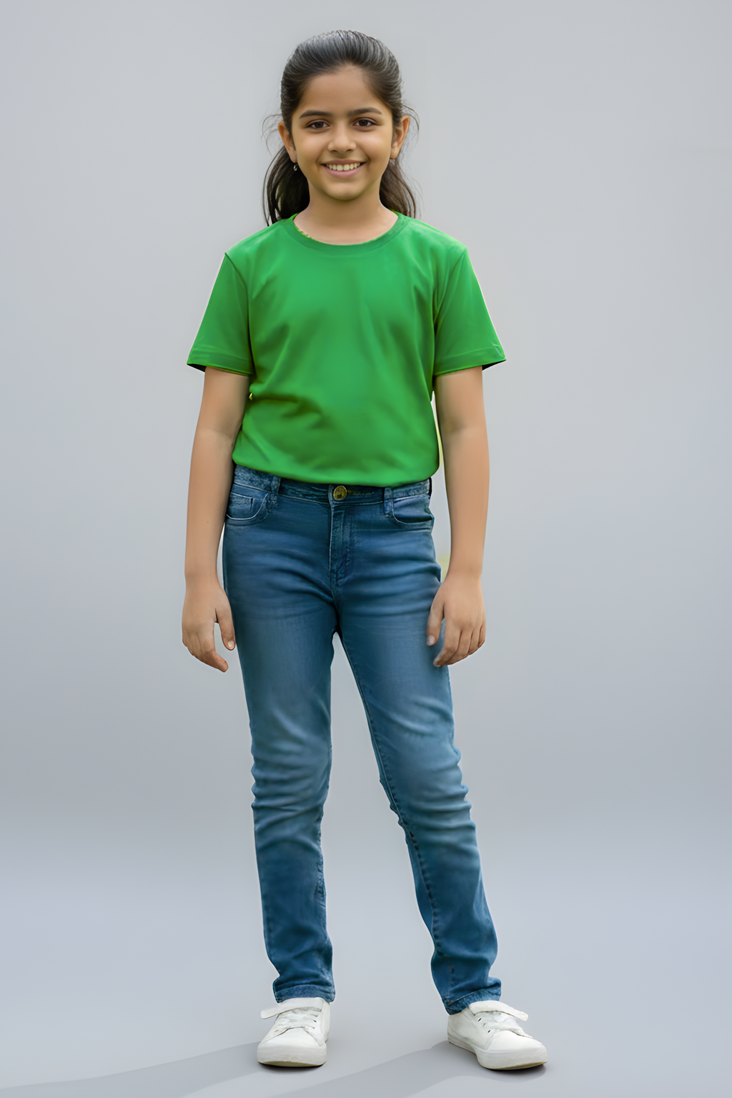 Flag Green Kid's Crew Neck T-Shirt