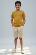 Golden Yellow Kid's Crew Neck T-Shirt